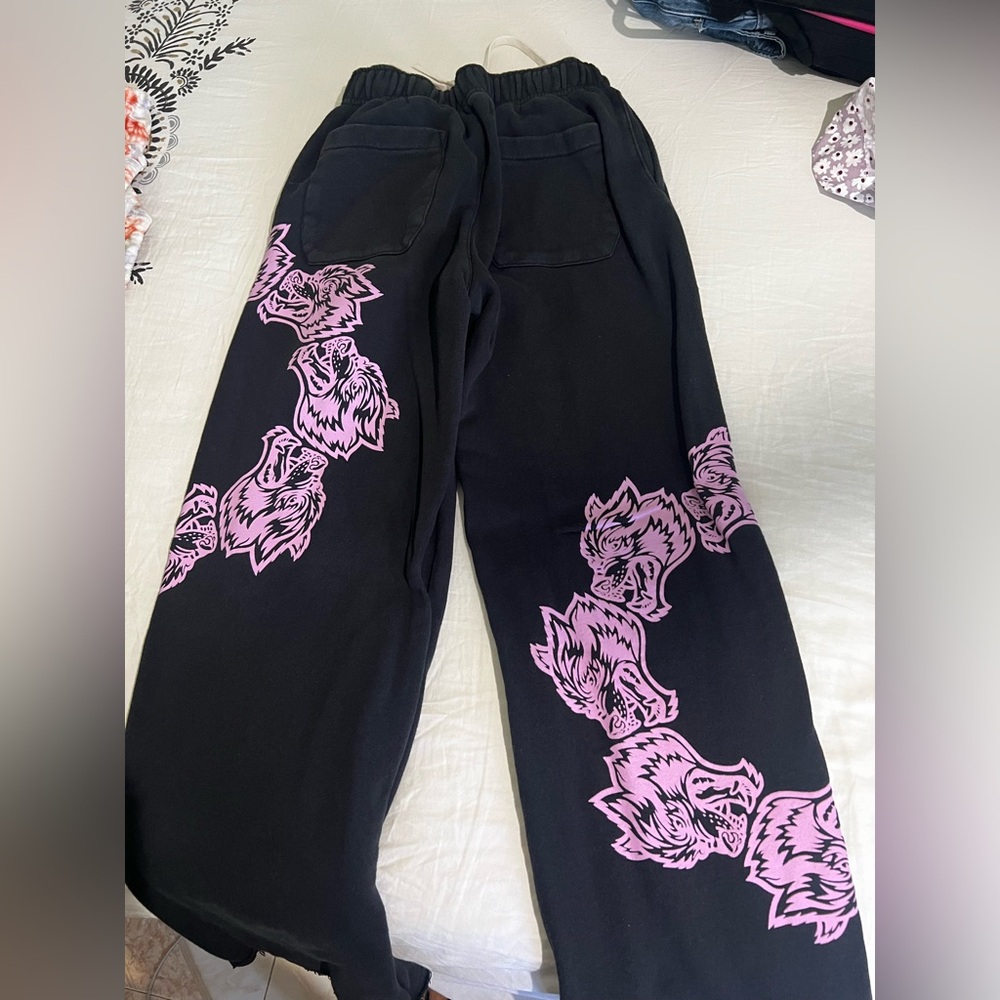 Darc Sport Black and Pink Straight Leg Pants - Picture 2 of 3